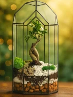 Бонсай в флорариуме Башня