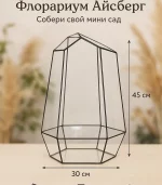 Флорариум, стеклянная ваза, Айсберг