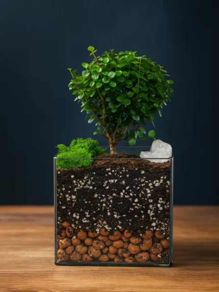 Мирт (мирсина) в флорариуме квадрат M