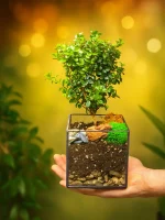 Мирт (мирсина) в флорариуме квадрат S