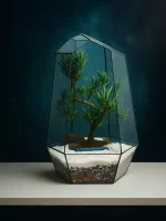 Бонсай Подокарпус Макрофилус Bonsai Podocarpus macrophyllus Shape Without Dri в флорариуме Айсберг