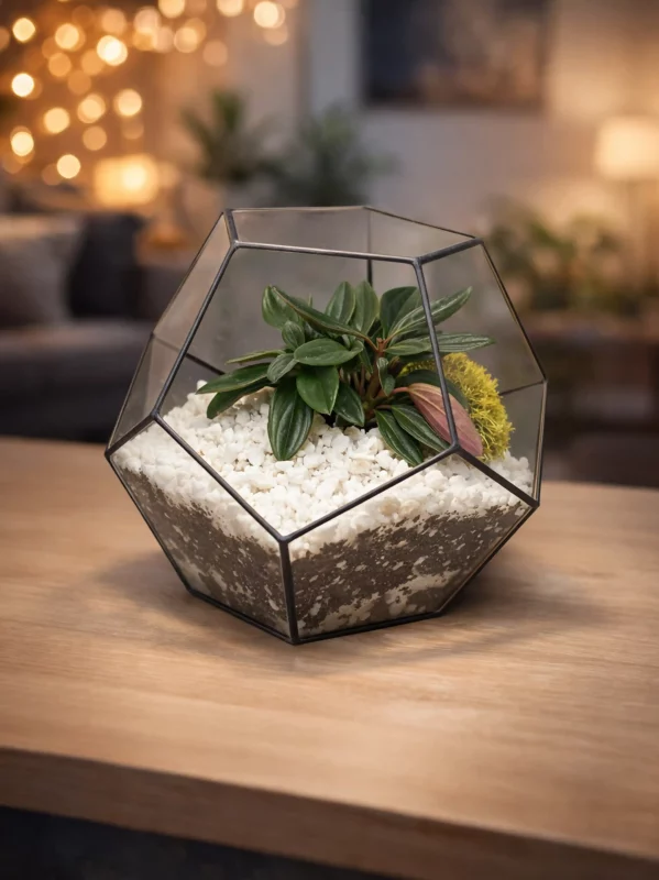 Пеперомия россо в флорариуме шар S