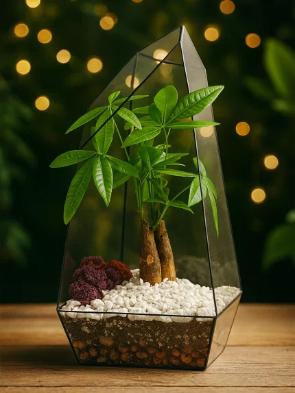 Пахира акватика в флорариуме обелиск