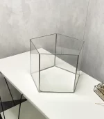 Напольное стеклянное кашпо Призма с автополивом 28×22 см