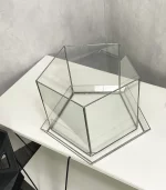 Напольное стеклянное кашпо Призма с автополивом 28×22 см