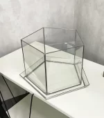 Напольное стеклянное кашпо Призма с автополивом 28×22 см