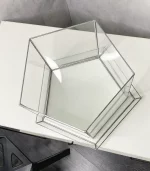 Напольное стеклянное кашпо Призма с автополивом 28×22 см
