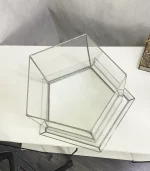 Напольное стеклянное кашпо Призма с автополивом 28×22 см