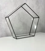 Флорариум Призма M из стекла с черной патиной, 17×5 см