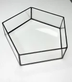 Флорариум Призма M из стекла с черной патиной, 17×5 см