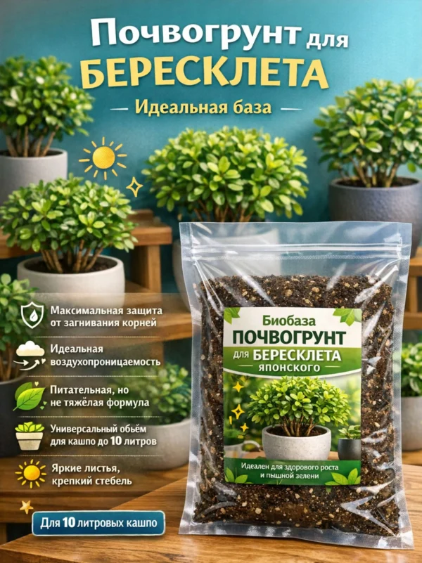 Почвогрунт для бересклета для кашпо до 10л Почвогрунт для бересклета для кашпо до 10л
