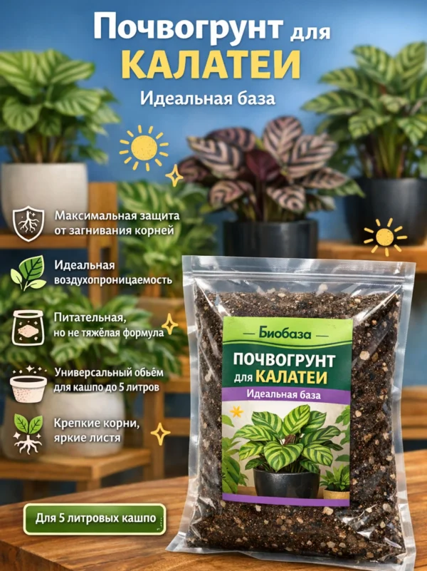 Почвогрунт для калатеи для кашпо до 5л Почвогрунт для калатеи для кашпо до 5л