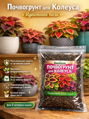 Почвогрунт для колеуса для кашпо до 2л