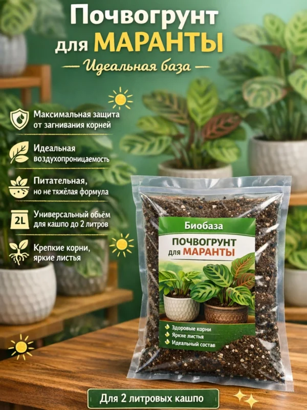 Почвогрунт для маранты для кашпо до 2л
