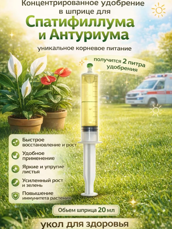 Концентрированное удобрение для спатифиллума и антуриума