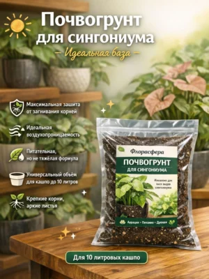 Почвогрунт для сингониума для кашпо до 10л