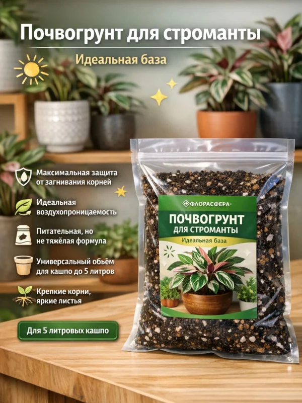 Почвогрунт для строманты для кашпо до 5л Почвогрунт для строманты для кашпо до 5л