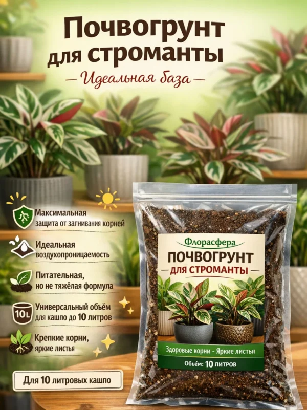 Почвогрунт для строманты для кашпо до 10л Почвогрунт для строманты для кашпо до 10л