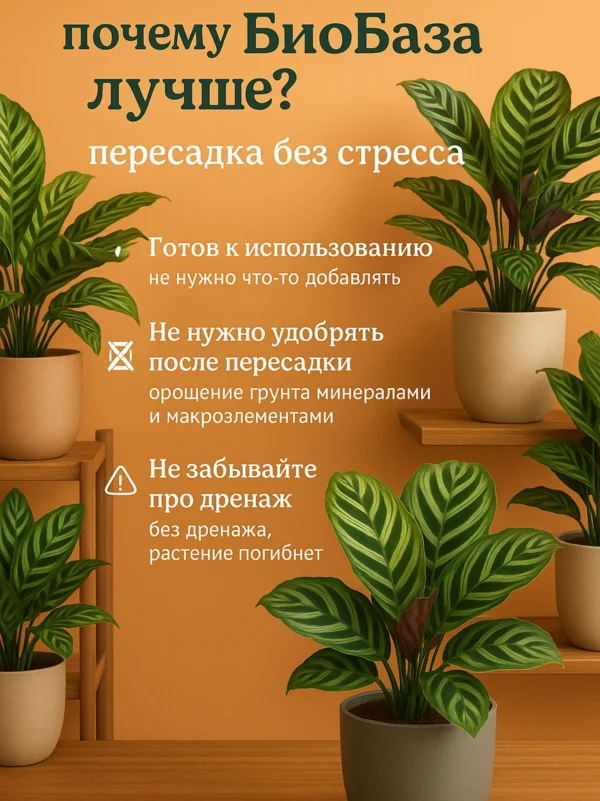 Почвогрунт для калатеи для кашпо до 2л