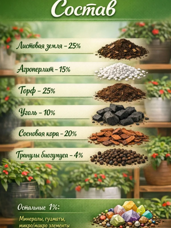 2_флорасфера Почвогрунт для колумнея для кашпо до 5л