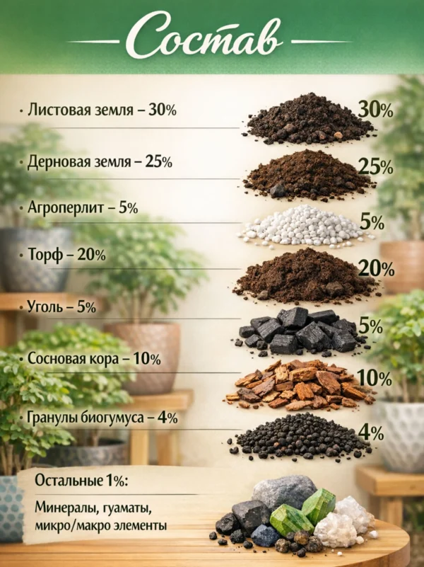 2_флорасфера Почвогрунт для полисциаса для кашпо до 10л