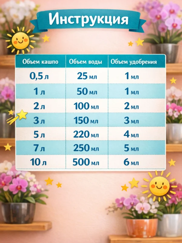 Концентрированное удобрение для орхидей