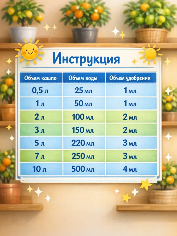 Концентрированное удобрение для цитрусовых