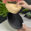 Бонсайница с корневым поливом черно бежевая