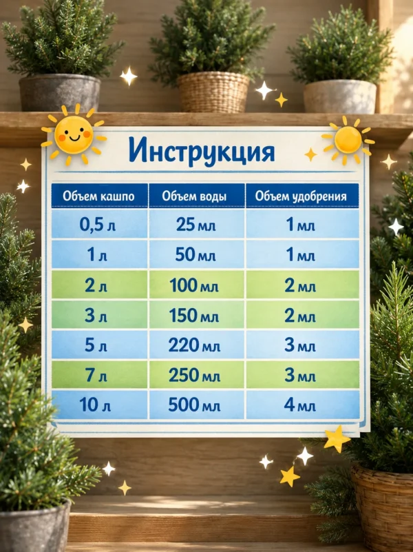 Концентрированное удобрение для хвойных